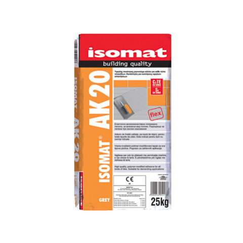 Κόλλα Πλακιδίων Λευκή 25kg Isomat AK 20