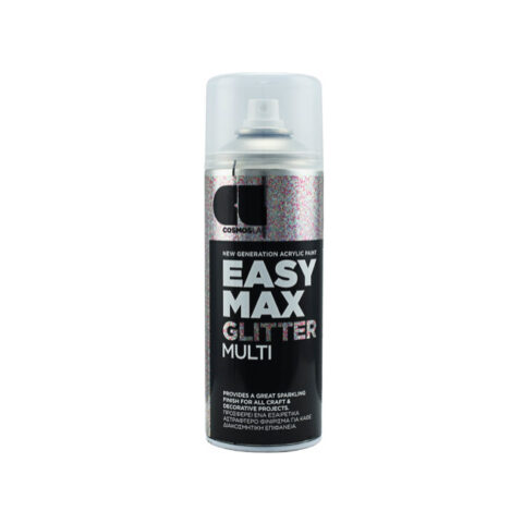 Σπρέι Βαφής Easy Max Ακρυλικό με Glitter Εφέ Multi 400ml Cosmos Lac