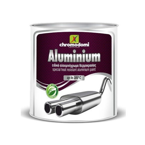 Χρώμα Υψηλής Θερμοκρασίας Aluminium 0.375lt Ασημί Χρωμοδομή