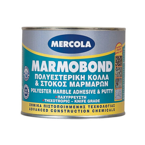 H MARMOBOND είναι πολυεστερική παχύρρευστη κόλλα – στόκος μαρμάρων δύο συστατικών νέας χημικής σύνθεσης κατάλληλη για επικόλληση